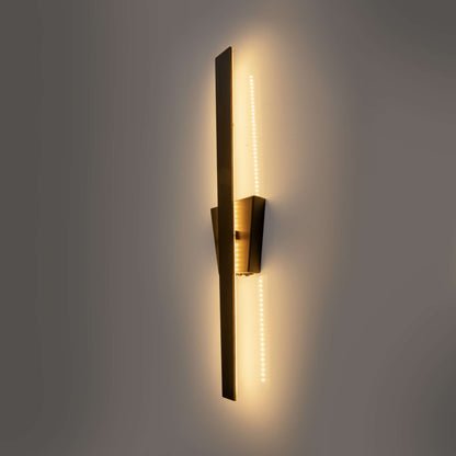 Wandleuchten - LED Wandleuchte "TREVOR" schwarz, Wandlampe im Modern Style, ausMetall und Kunststoff in schwarz, 62 cm hoch, Maße 10 x 4,5 cm, inkl. LED  Kippschalter
