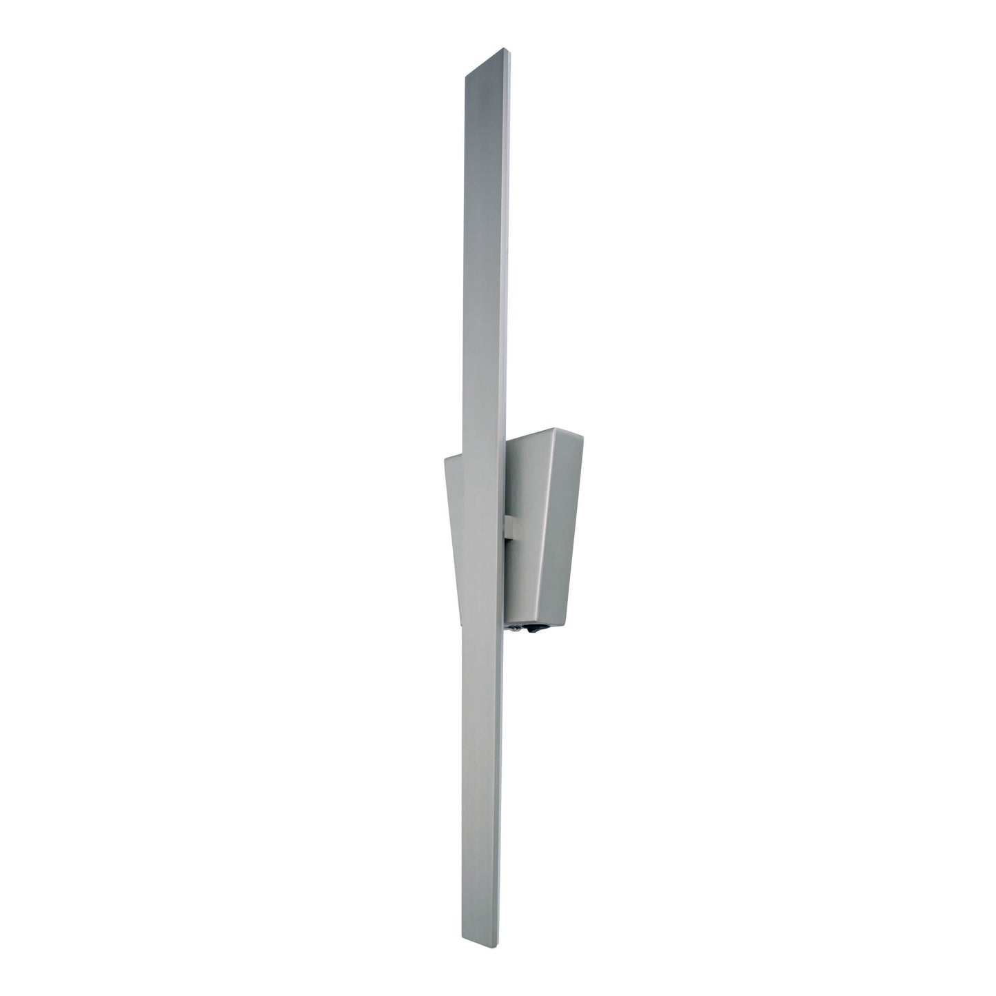 Wandleuchten - LED Wandleuchte "TREVOR" nickel matt, Wandlampe im Modern Style, ausMetall und Kunststoff in nickelmatt, 62 cm hoch, Maße 10 x 4,5 cm, inkl. LED  Kippschalter