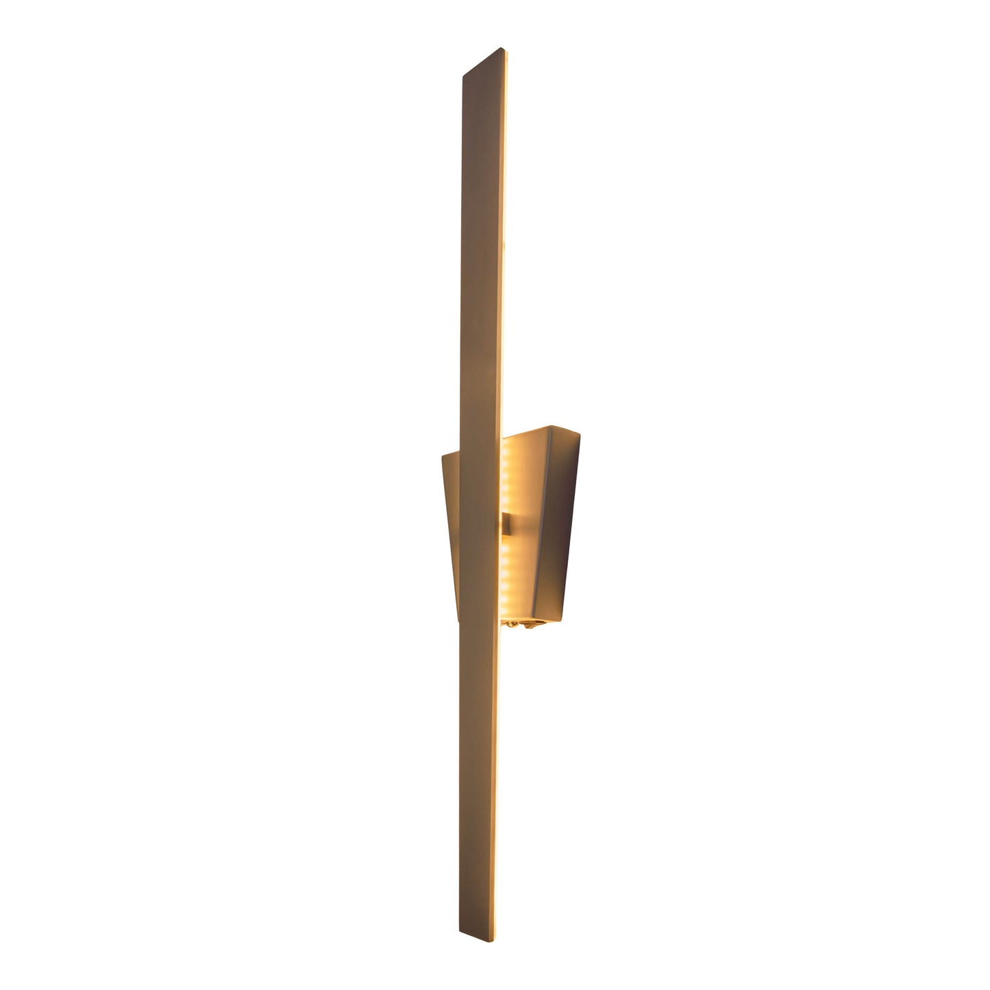 Wandleuchten - LED Wandleuchte "TREVOR" nickel matt, Wandlampe im Modern Style, ausMetall und Kunststoff in nickelmatt, 62 cm hoch, Maße 10 x 4,5 cm, inkl. LED  Kippschalter