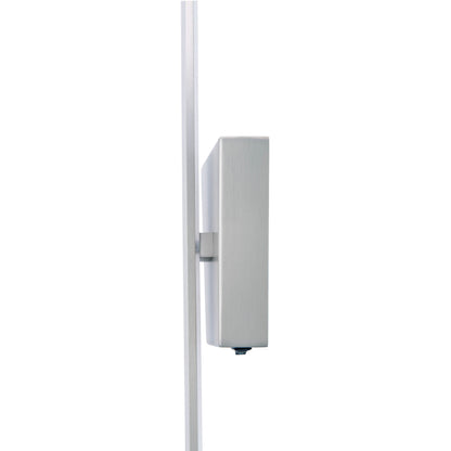 Wandleuchten - LED Wandleuchte "TREVOR" nickel matt, Wandlampe im Modern Style, ausMetall und Kunststoff in nickelmatt, 62 cm hoch, Maße 10 x 4,5 cm, inkl. LED  Kippschalter