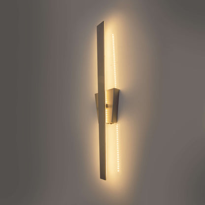 Wandleuchten - LED Wandleuchte "TREVOR" nickel matt, Wandlampe im Modern Style, ausMetall und Kunststoff in nickelmatt, 62 cm hoch, Maße 10 x 4,5 cm, inkl. LED  Kippschalter