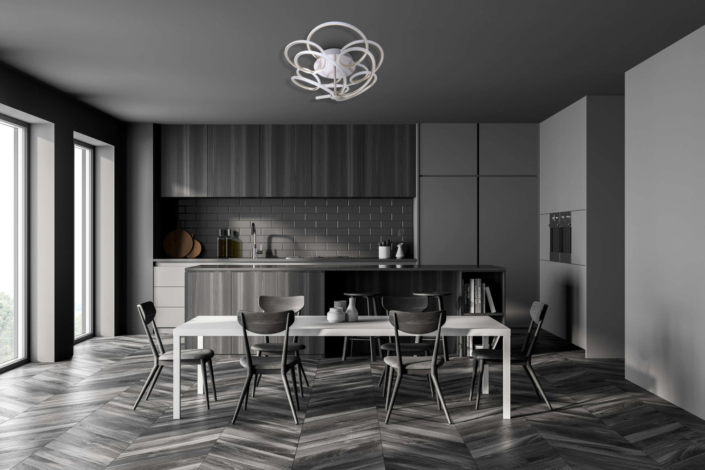 LED Deckenleuchte "RIZADO" Ø: 57cm