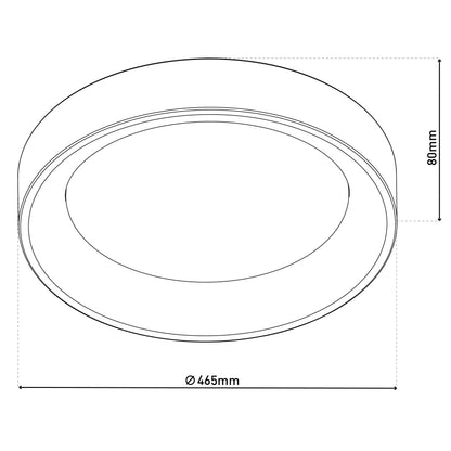 LED / CCT / RGB Deckenleuchte "MULTO" Ø: 46,5cm