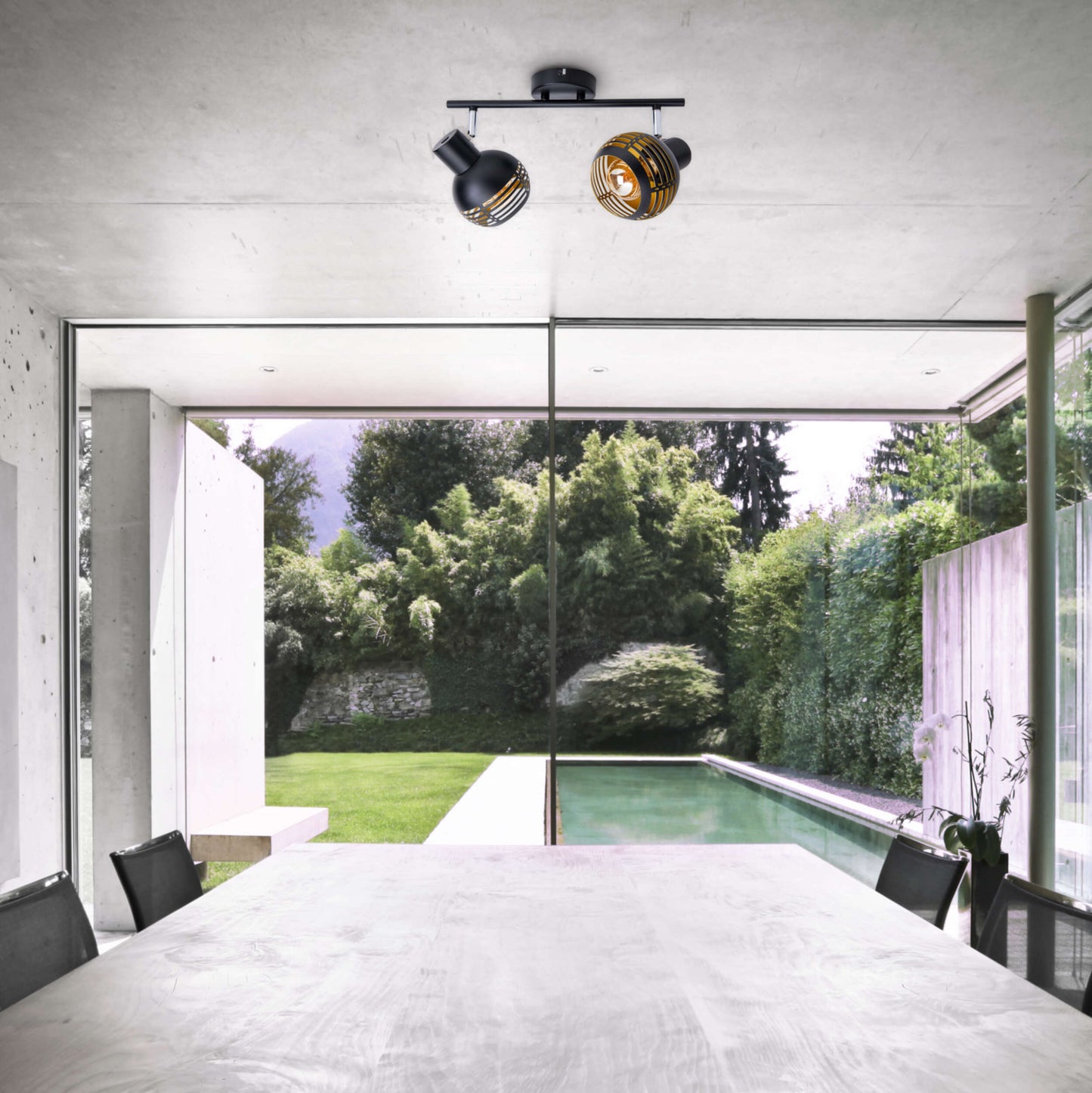 2er Wand-/Deckenleuchte/Spot "CASCO" L: 36cm