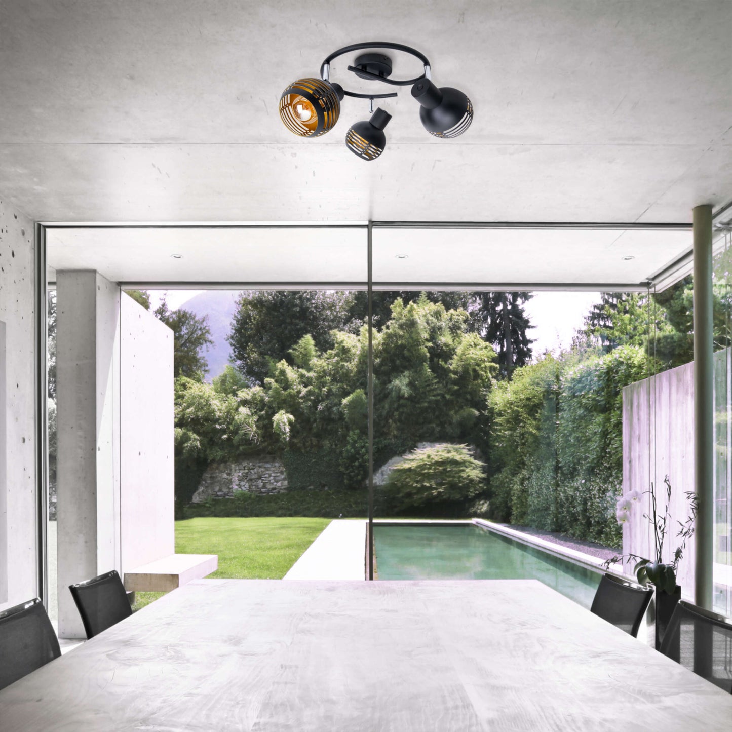 3er Wand-/Deckenrondell/Spot "CASCO" L/B: 48cm