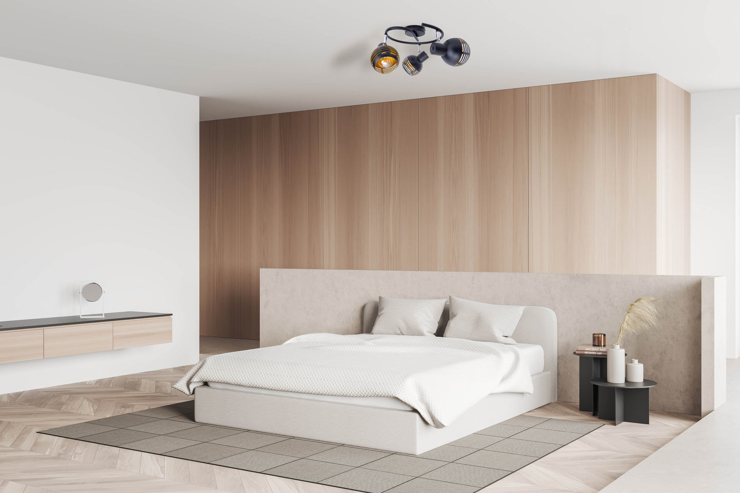 3er Wand-/Deckenrondell/Spot "CASCO" L/B: 48cm
