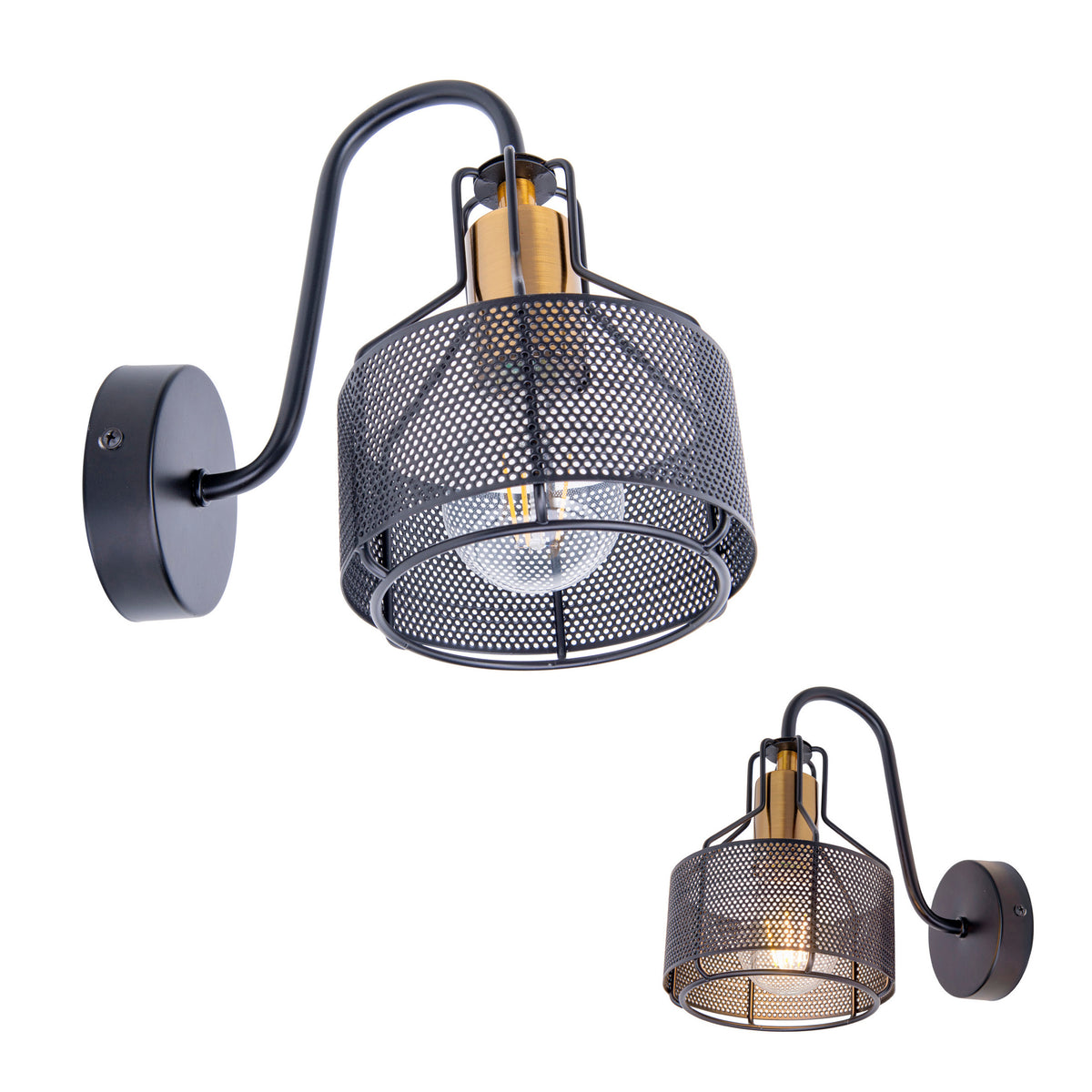 1er Wandleuchte/Spot "FORO" H: 17cm