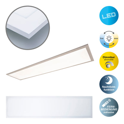 LED / CCT Panel-Deckenleuchte "NICO" L: 119,5cm weiß