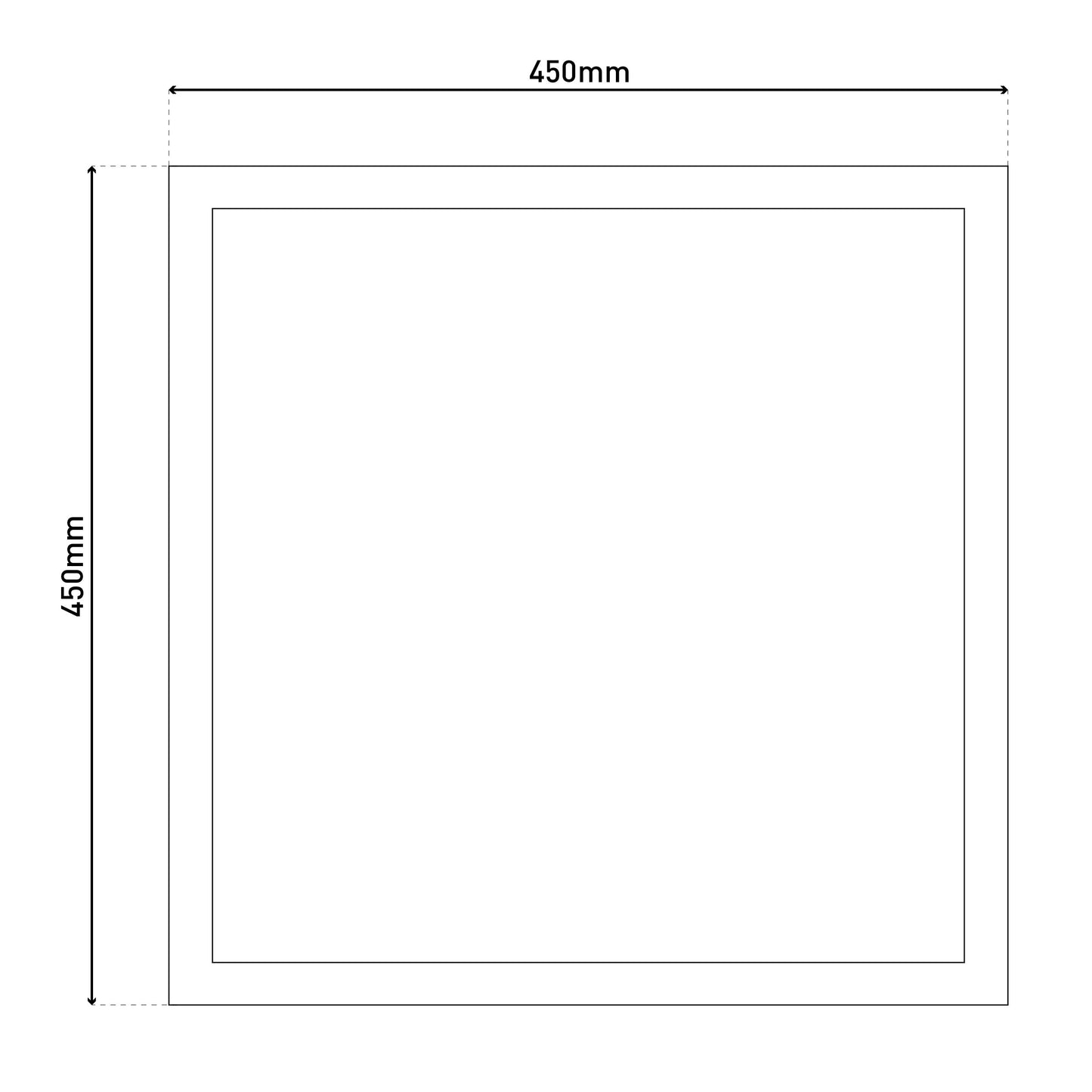 Deckenleuchten - LED / CCT Panel-Deckenleuchte "NICO" L/B: 45cm, Deckenlampe im Functional Style, aus Metall und Kunststoff in weiß, 45 x 45 x 6 cm, inkl. LED  dimmbar  CCT-Wechsler  Nachtlichtfunktion  Fernbedienung