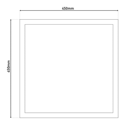 Deckenleuchten - LED / CCT Panel-Deckenleuchte "NICO" L/B: 45cm, Deckenlampe im Functional Style, aus Metall und Kunststoff in weiß, 45 x 45 x 6 cm, inkl. LED  dimmbar  CCT-Wechsler  Nachtlichtfunktion  Fernbedienung