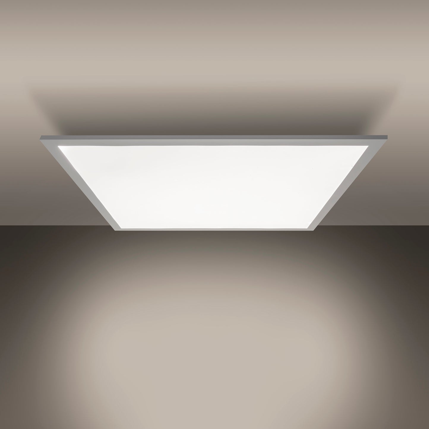Deckenleuchten - LED / CCT Panel-Deckenleuchte "NICO" L/B: 45cm, Deckenlampe im Functional Style, aus Metall und Kunststoff in weiß, 45 x 45 x 6 cm, inkl. LED  dimmbar  CCT-Wechsler  Nachtlichtfunktion  Fernbedienung