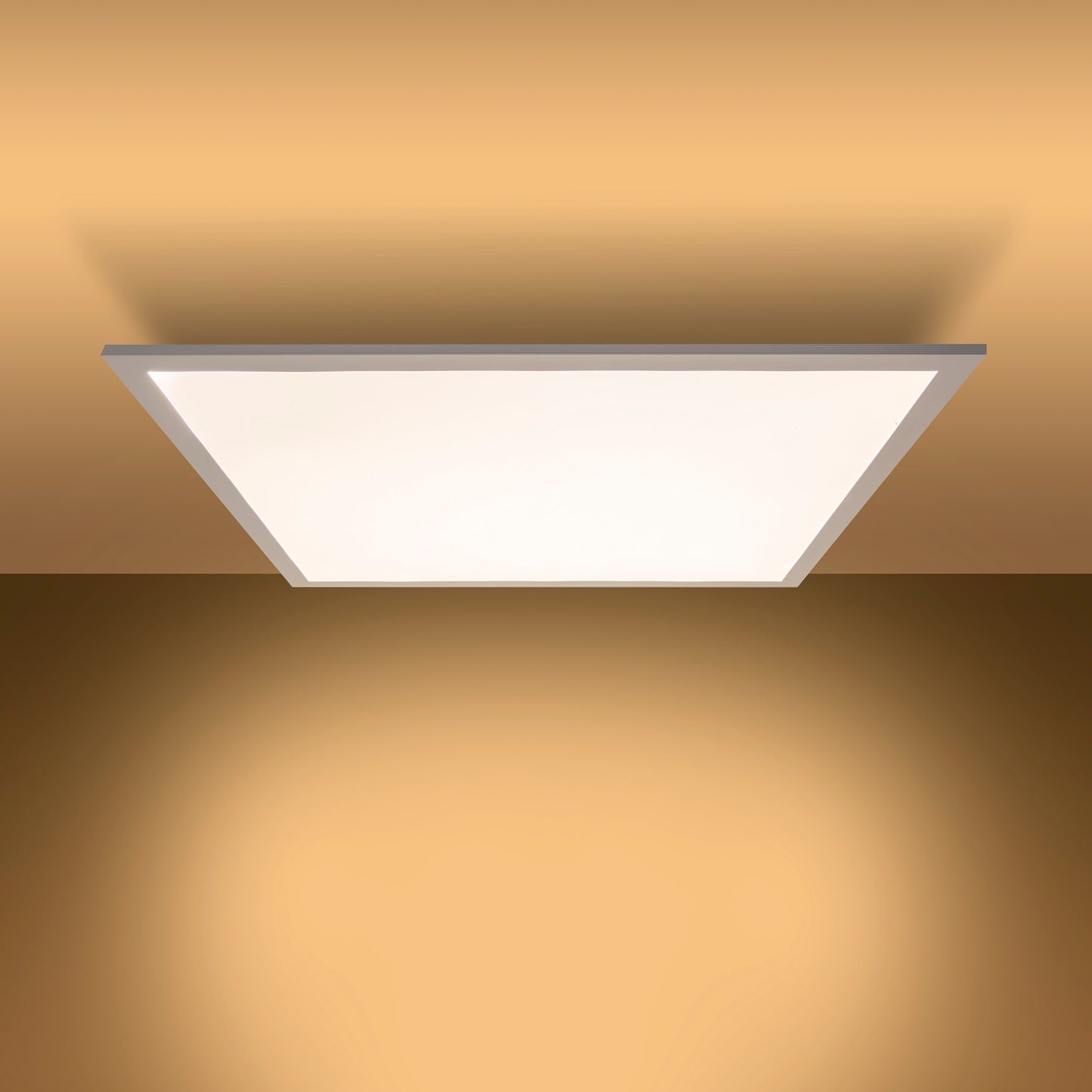 Deckenleuchten - LED / CCT Panel-Deckenleuchte "NICO" L/B: 45cm, Deckenlampe im Functional Style, aus Metall und Kunststoff in weiß, 45 x 45 x 6 cm, inkl. LED  dimmbar  CCT-Wechsler  Nachtlichtfunktion  Fernbedienung
