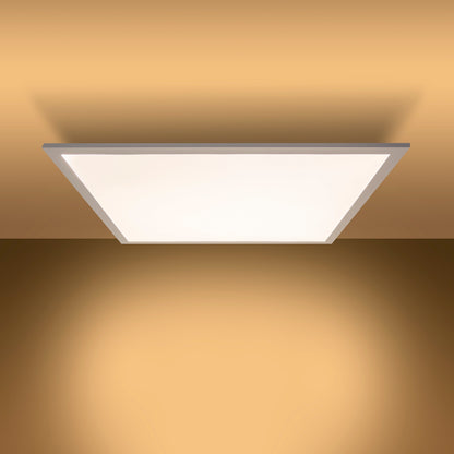 Deckenleuchten - LED / CCT Panel-Deckenleuchte "NICO" L/B: 45cm, Deckenlampe im Functional Style, aus Metall und Kunststoff in weiß, 45 x 45 x 6 cm, inkl. LED  dimmbar  CCT-Wechsler  Nachtlichtfunktion  Fernbedienung