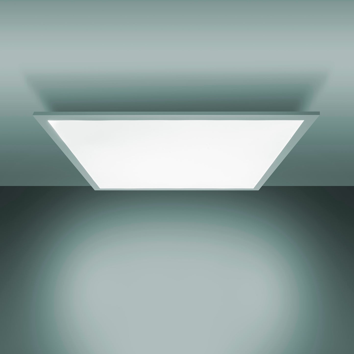 Deckenleuchten - LED / CCT Panel-Deckenleuchte "NICO" L/B: 45cm, Deckenlampe im Functional Style, aus Metall und Kunststoff in weiß, 45 x 45 x 6 cm, inkl. LED  dimmbar  CCT-Wechsler  Nachtlichtfunktion  Fernbedienung