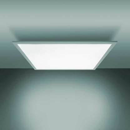 Deckenleuchten - LED / CCT Panel-Deckenleuchte "NICO" L/B: 45cm, Deckenlampe im Functional Style, aus Metall und Kunststoff in weiß, 45 x 45 x 6 cm, inkl. LED  dimmbar  CCT-Wechsler  Nachtlichtfunktion  Fernbedienung