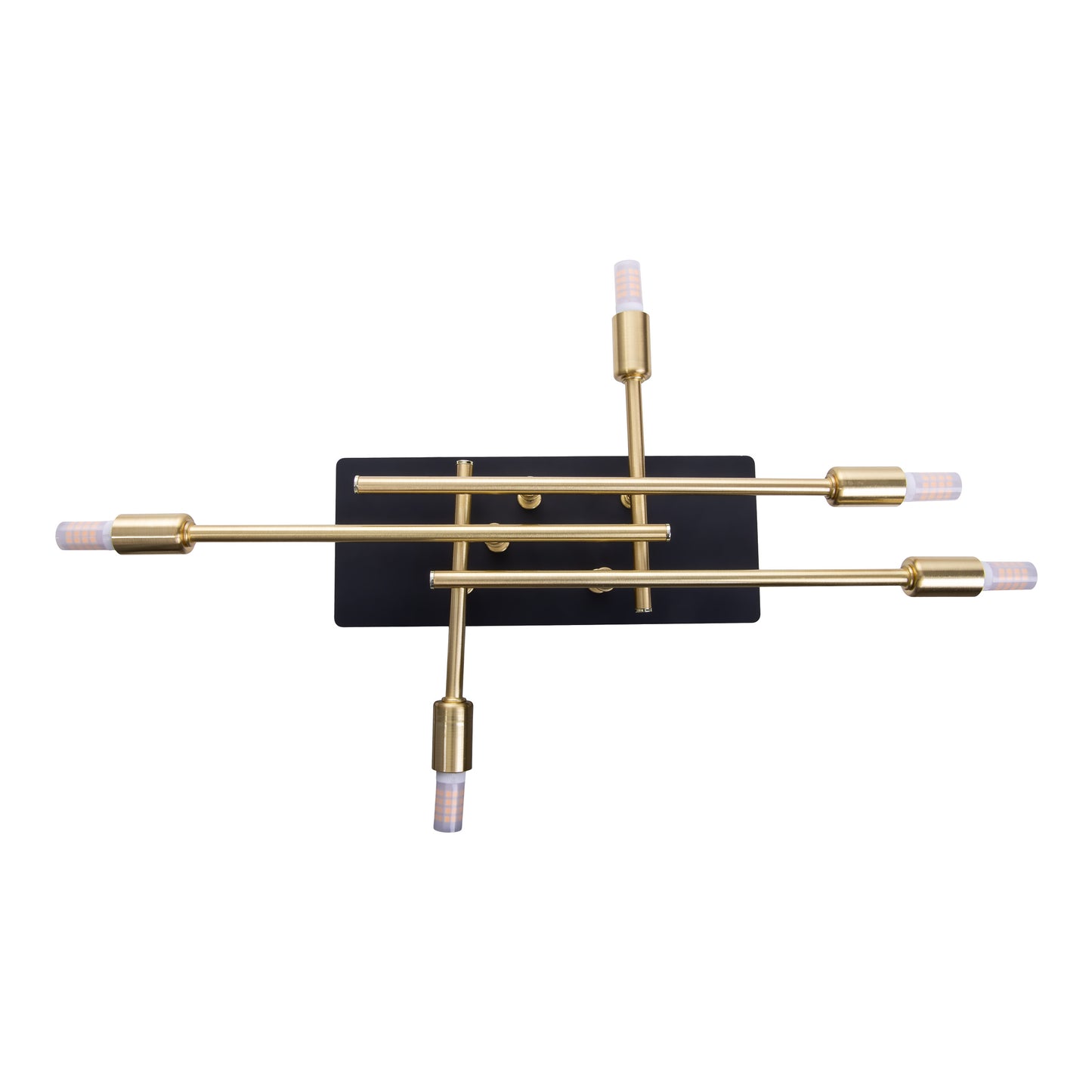 LED Deckenleuchte "ANCONA" inkl. Backlight L: 45,1cm schwarz / gold