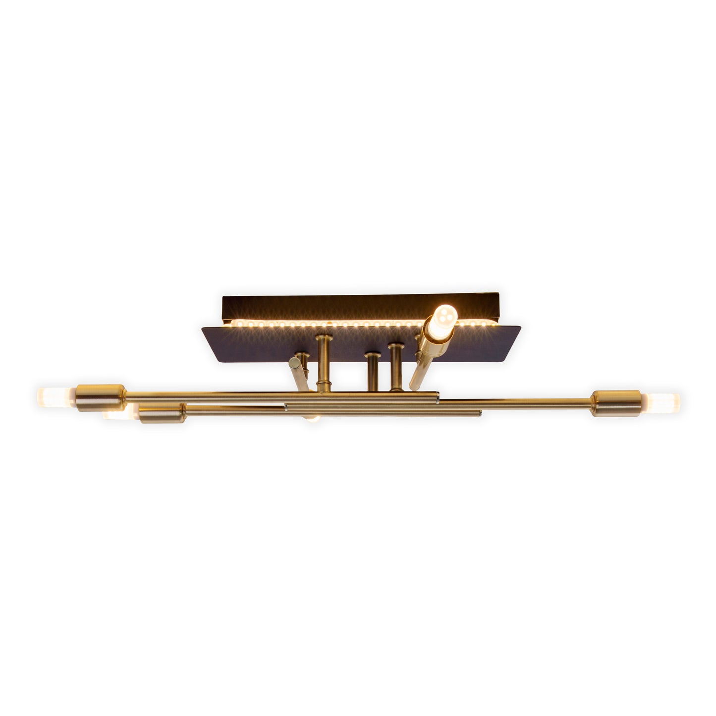 LED Deckenleuchte "ANCONA" inkl. Backlight L: 45,1cm schwarz / gold