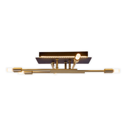LED Deckenleuchte "ANCONA" inkl. Backlight L: 45,1cm schwarz / gold