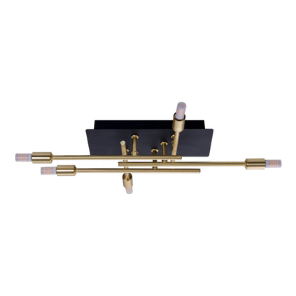 LED Deckenleuchte "ANCONA" inkl. Backlight L: 45,1cm schwarz / gold