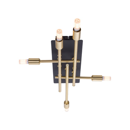 LED Deckenleuchte "ANCONA" inkl. Backlight L: 45,1cm schwarz / gold