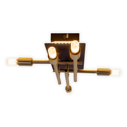 LED Deckenleuchte "ANCONA" inkl. Backlight L: 45,1cm schwarz / gold