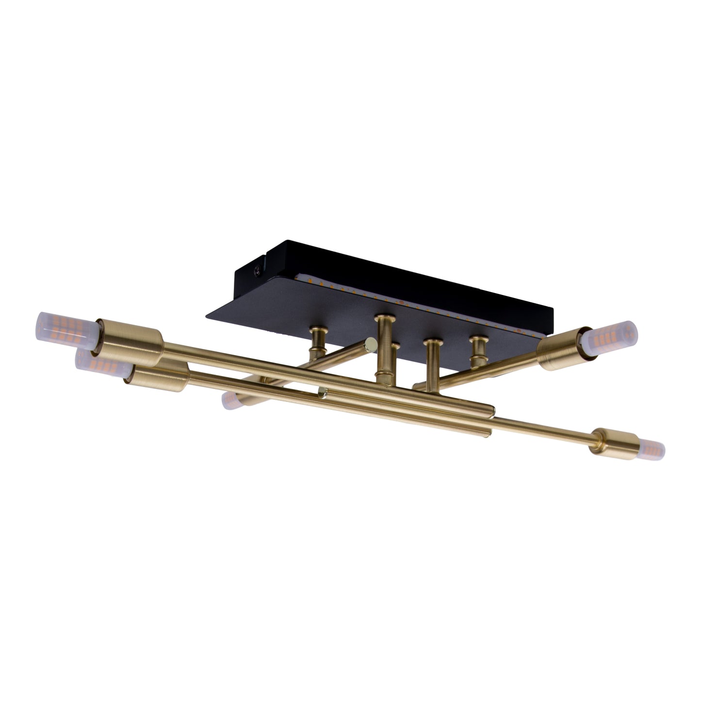 LED Deckenleuchte "ANCONA" inkl. Backlight L: 45,1cm schwarz / gold