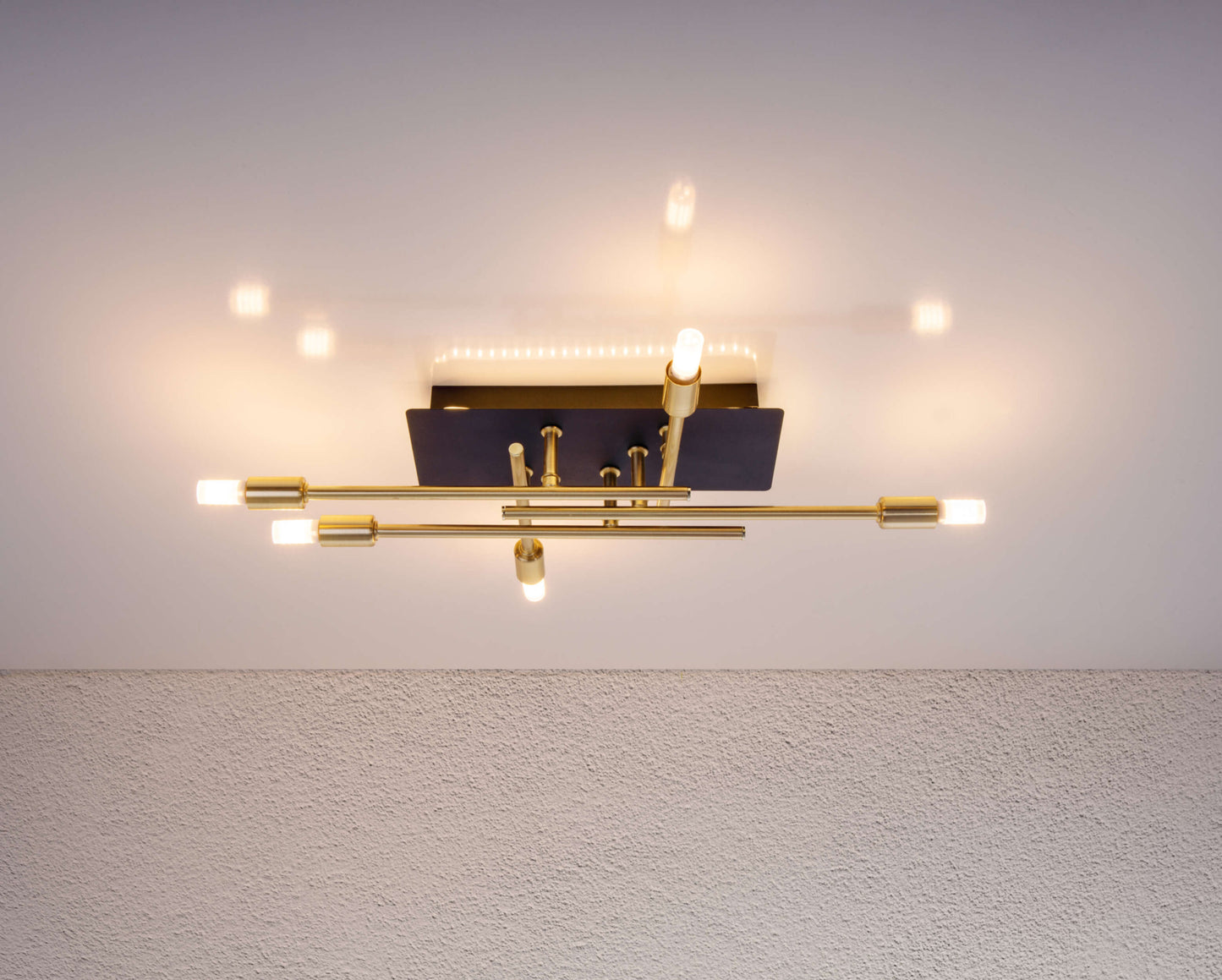 LED Deckenleuchte "ANCONA" inkl. Backlight L: 45,1cm schwarz / gold