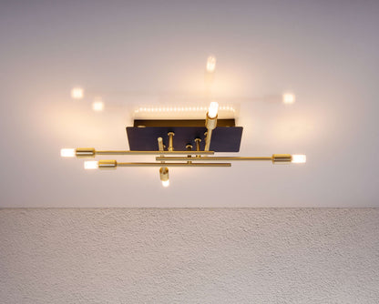 LED Deckenleuchte "ANCONA" inkl. Backlight L: 45,1cm schwarz / gold