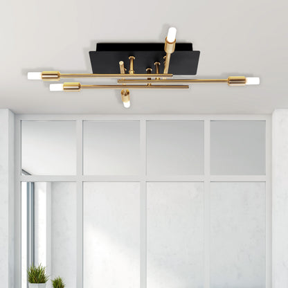 LED Deckenleuchte "ANCONA" inkl. Backlight L: 45,1cm schwarz / gold