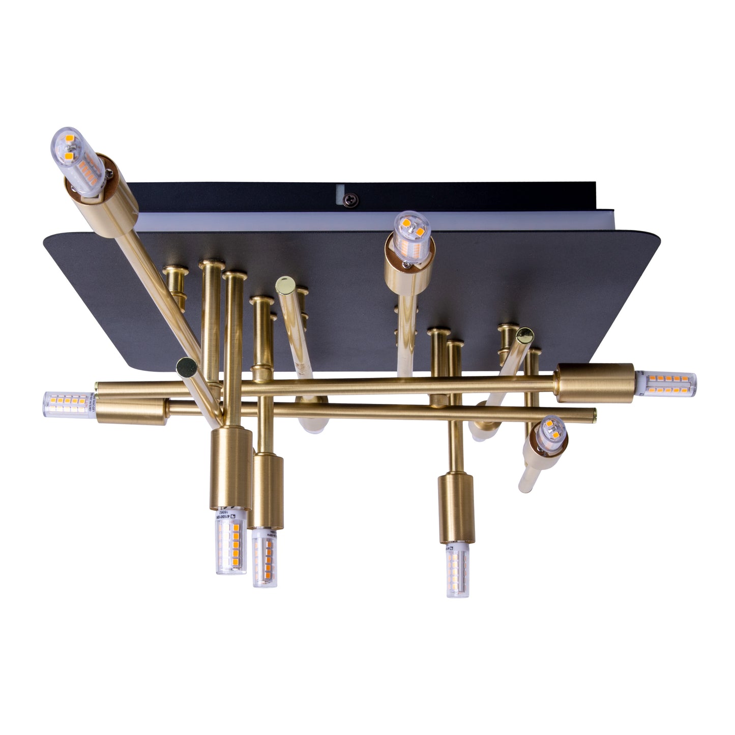 LED Deckenleuchte "ANCONA" mit Backlight L: 51cm schwarz / gold