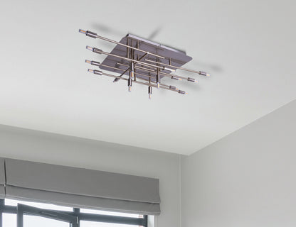 LED Deckenleuchte "ANCONA" inkl. Backlight L: 71cm stahl-blank