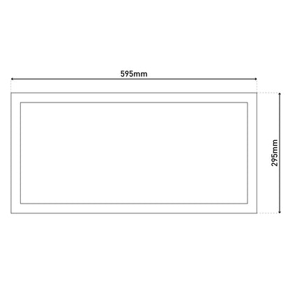 LED Aufbaupanel "NICOLA" 29,5 x 59,5cm weiß