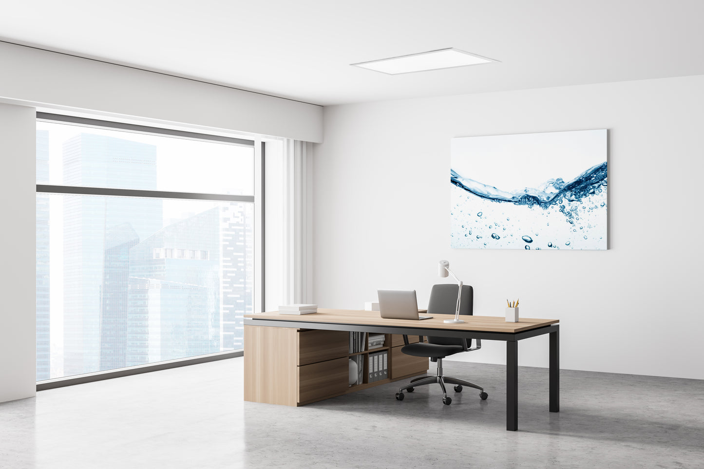LED Aufbaupanel "NICOLA" 29,5 x 59,5cm weiß
