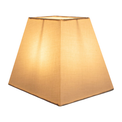 Lampenschirm für Tischleuchten h: 16cm, Leuchtenschirm im Classic Style, aus Textilmaterial in beige, 20 x 16 x 16,5 cm, für E14-Fassung