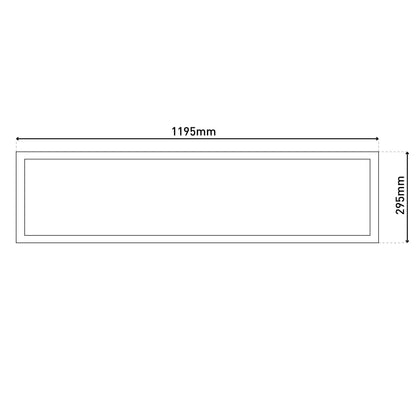 LED Aufbaupanel "NICOLA" 119,5 x 29,5cm weiß