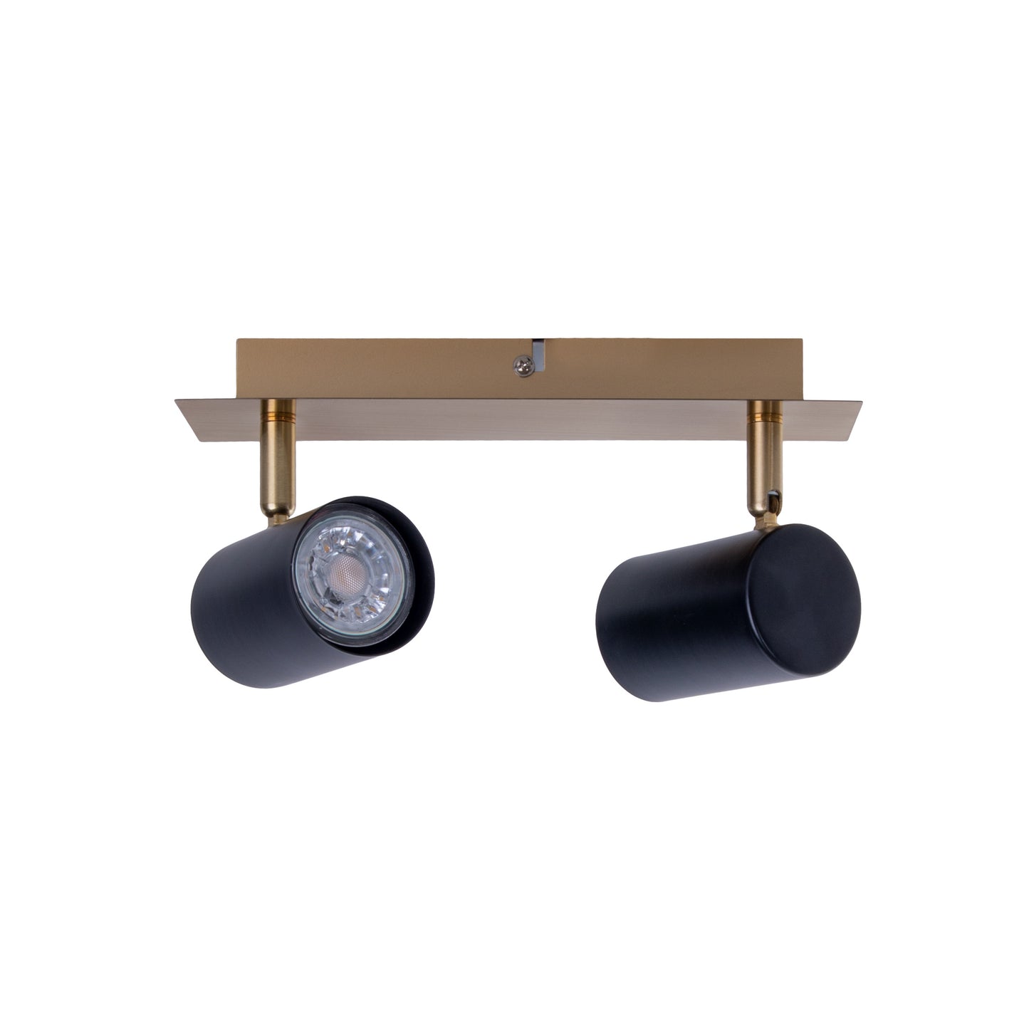 2er Wand-/Deckenleuchten "FRIDA" L: 24cm schwarz/gold