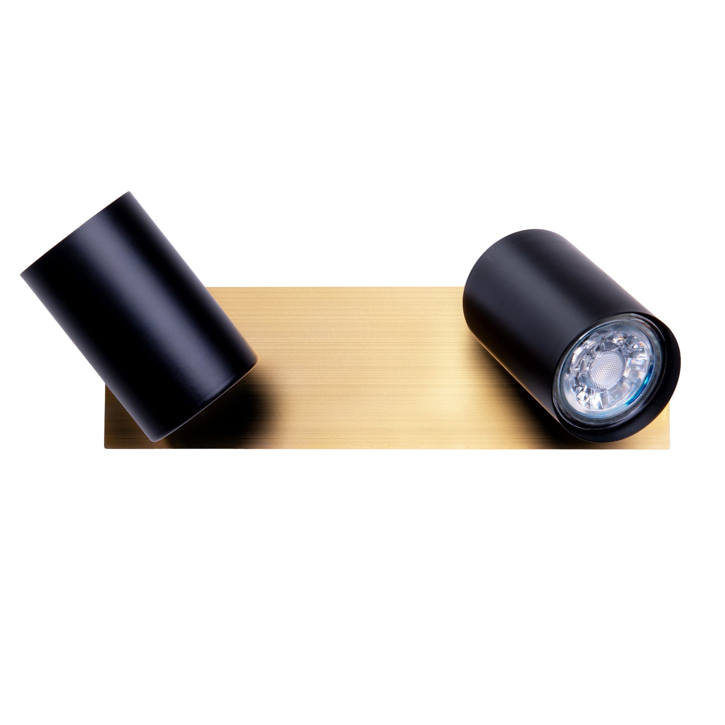 2er Wand-/Deckenleuchten "FRIDA" L: 24cm schwarz/gold