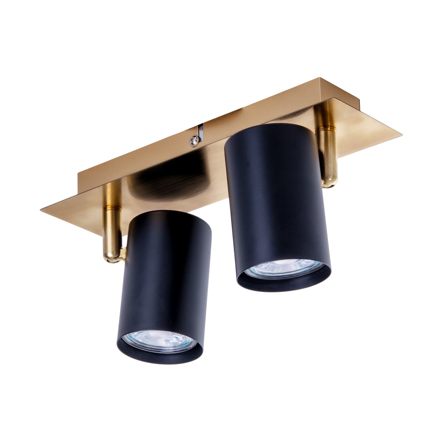 2er Wand-/Deckenleuchten "FRIDA" L: 24cm schwarz/gold
