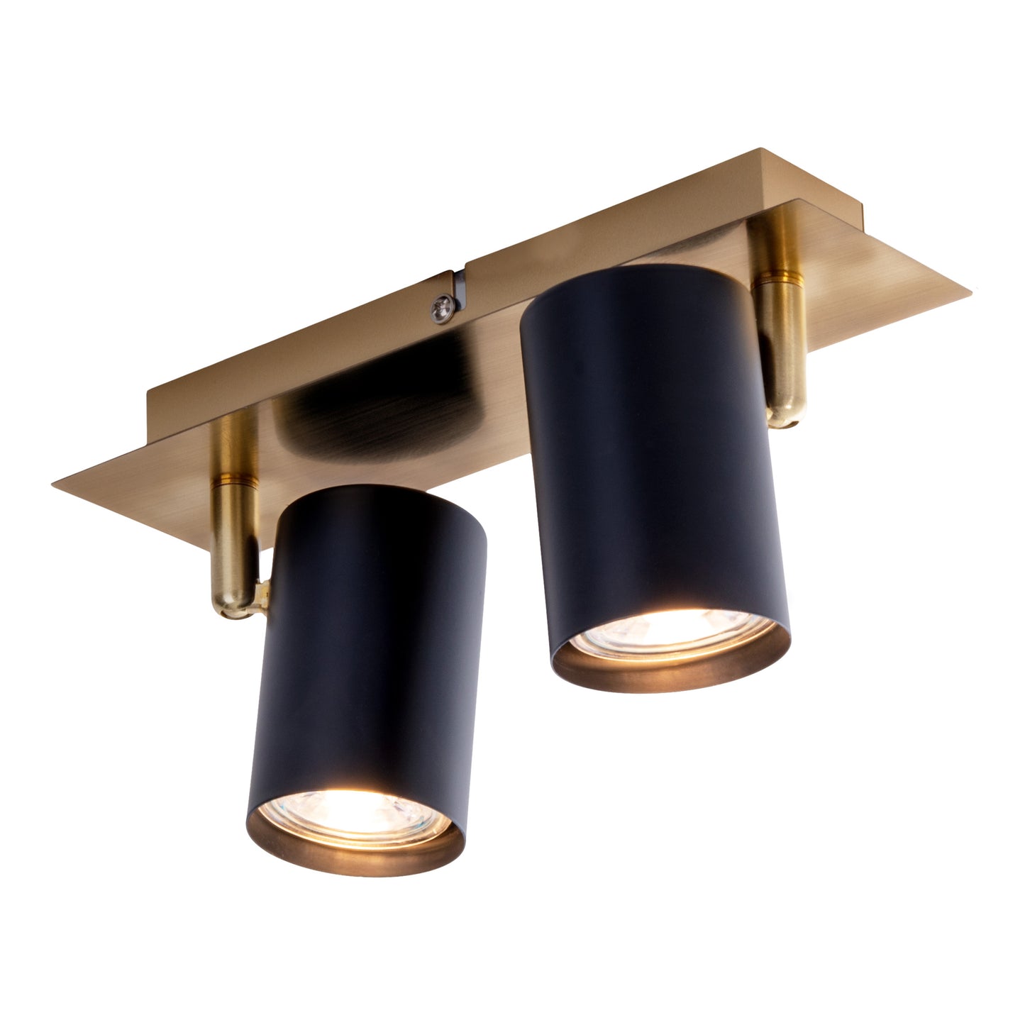 2er Wand-/Deckenleuchten "FRIDA" L: 24cm schwarz/gold