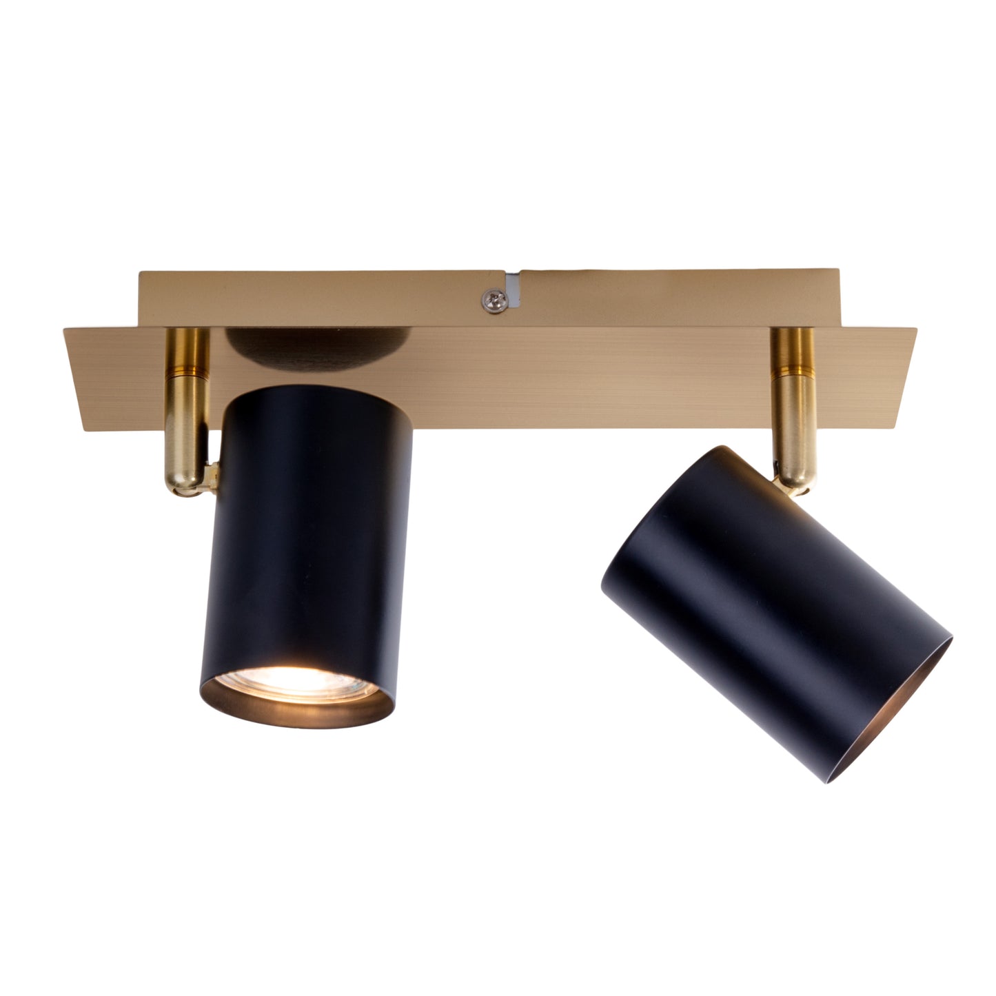2er Wand-/Deckenleuchten "FRIDA" L: 24cm schwarz/gold