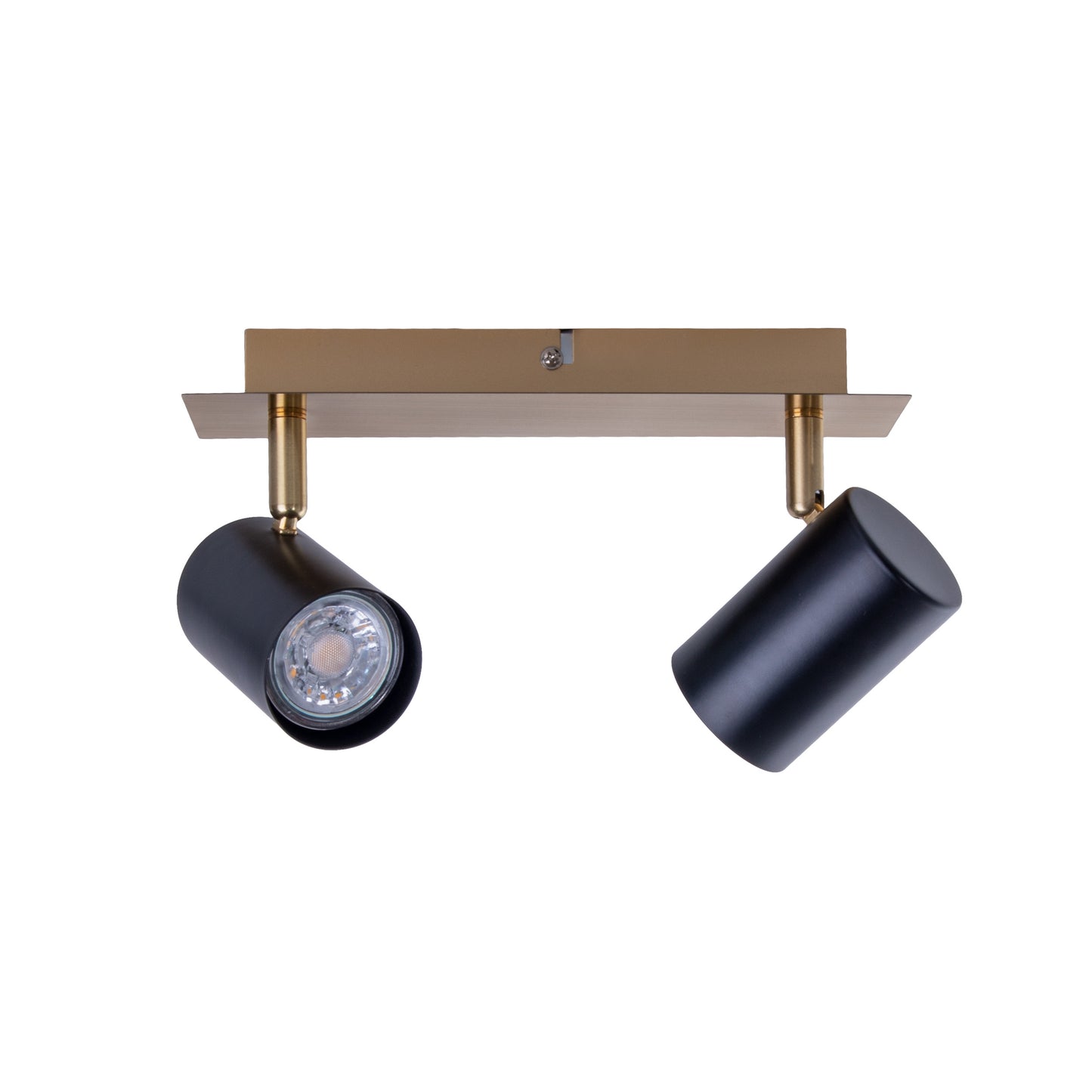 2er Wand-/Deckenleuchten "FRIDA" L: 24cm schwarz/gold