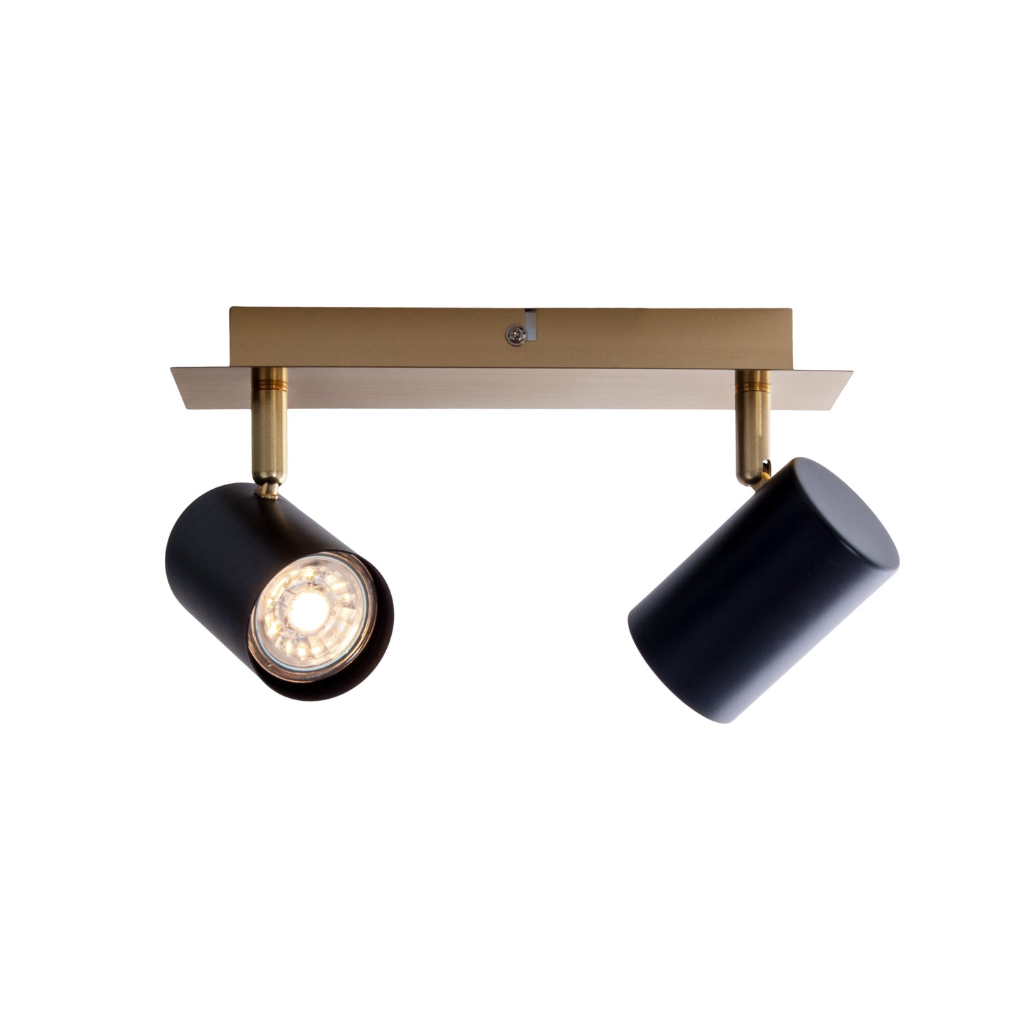 2er Wand-/Deckenleuchten "FRIDA" L: 24cm schwarz/gold