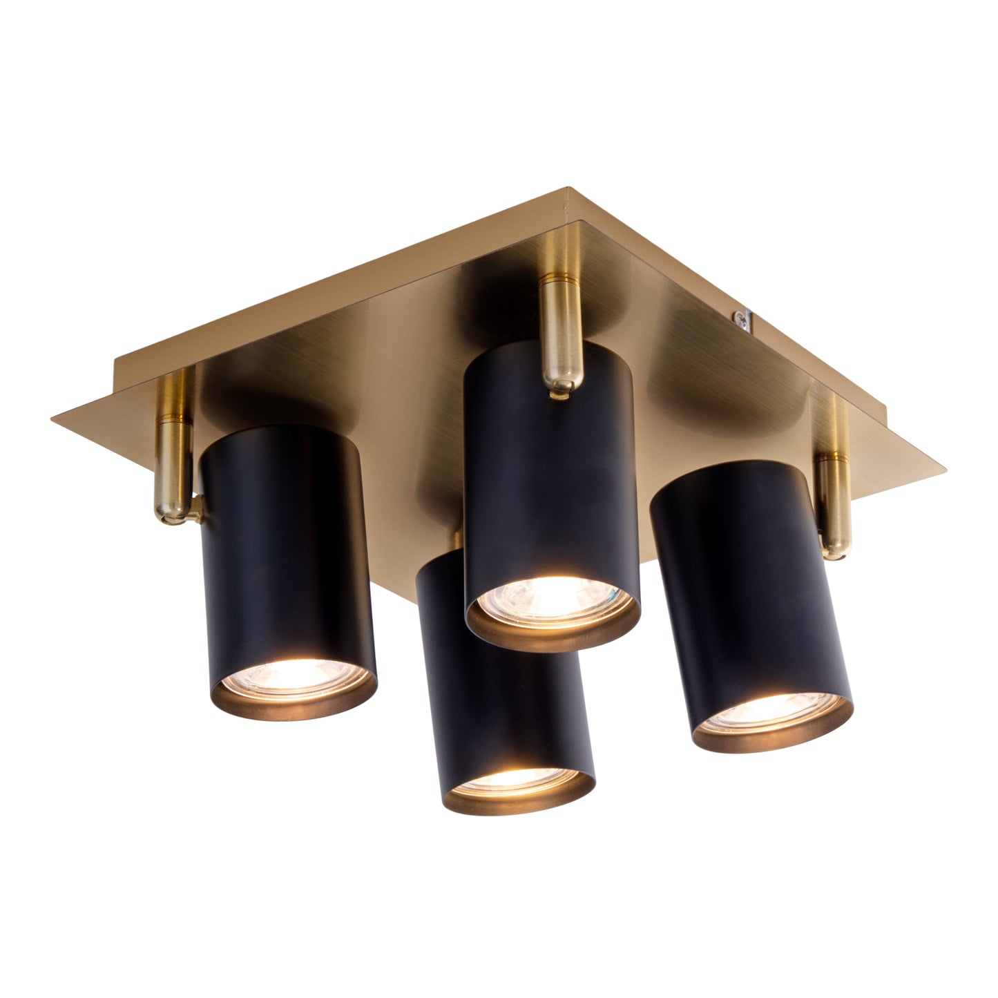 4er Wand-/Deckenleuchten "FRIDA" L/B: 22cm schwarz/gold