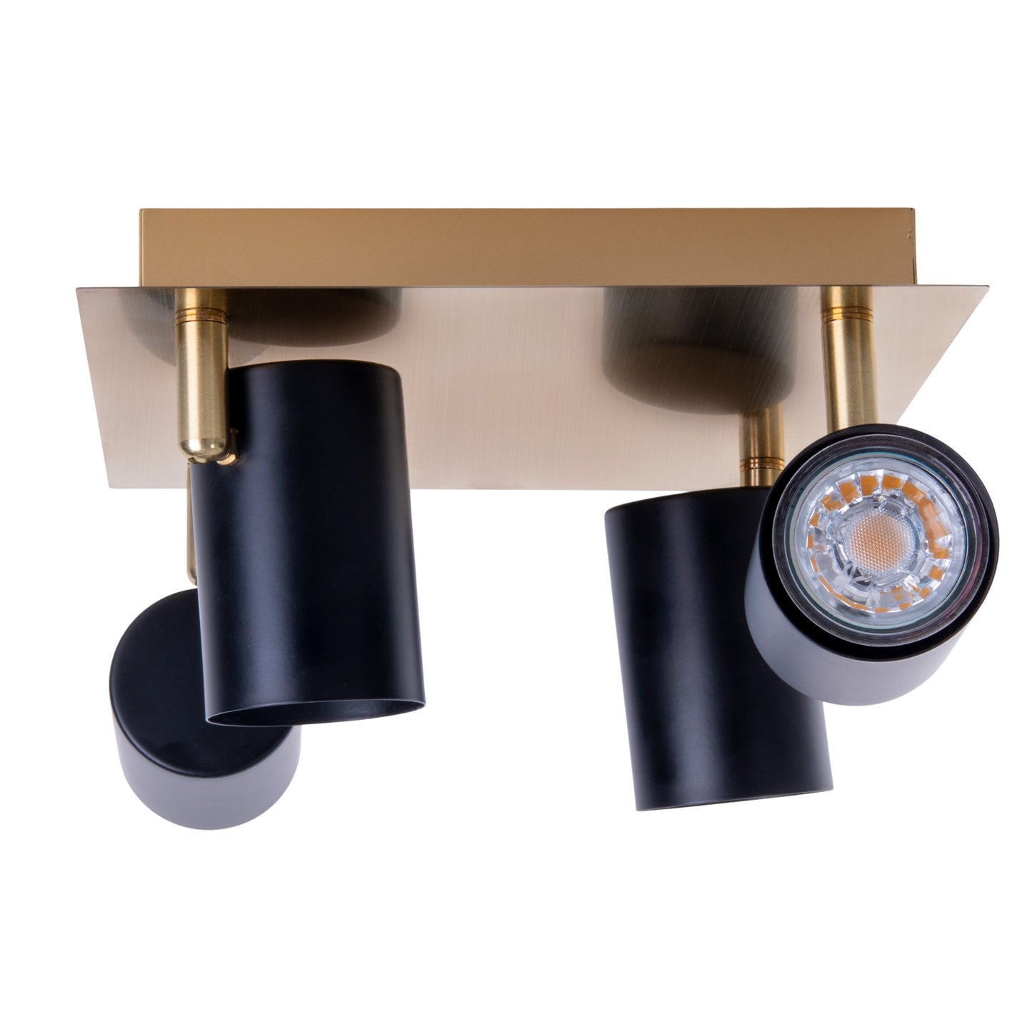 4er Wand-/Deckenleuchten "FRIDA" L/B: 22cm schwarz/gold