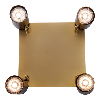 4er Wand-/Deckenleuchten "FRIDA" L/B: 22cm schwarz/gold