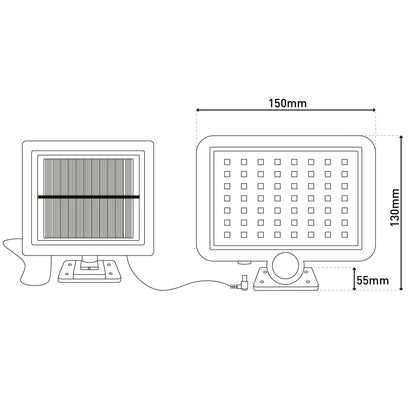 2er-Set LED Solar-/Außenwandleuchte "PEPE"