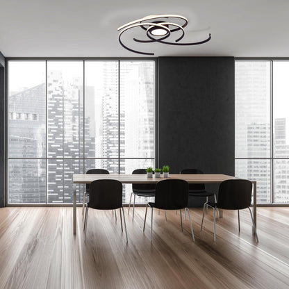 LED Deckenleuchte "RADON" Ø: 75cm schwarz