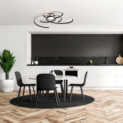 LED Deckenleuchte "RADON" Ø: 75cm schwarz