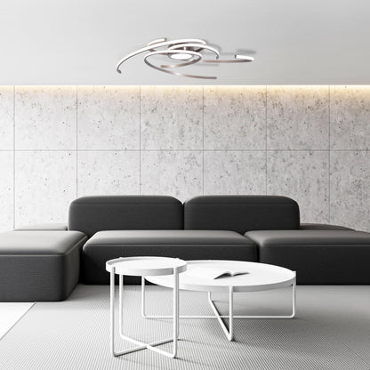 LED Deckenleuchte "RADON" Ø: 75cm silber