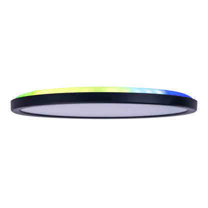 LED / CCT Deckenleuchte "CARLO" inkl. RGB-Backlight Ø: 29,3cm